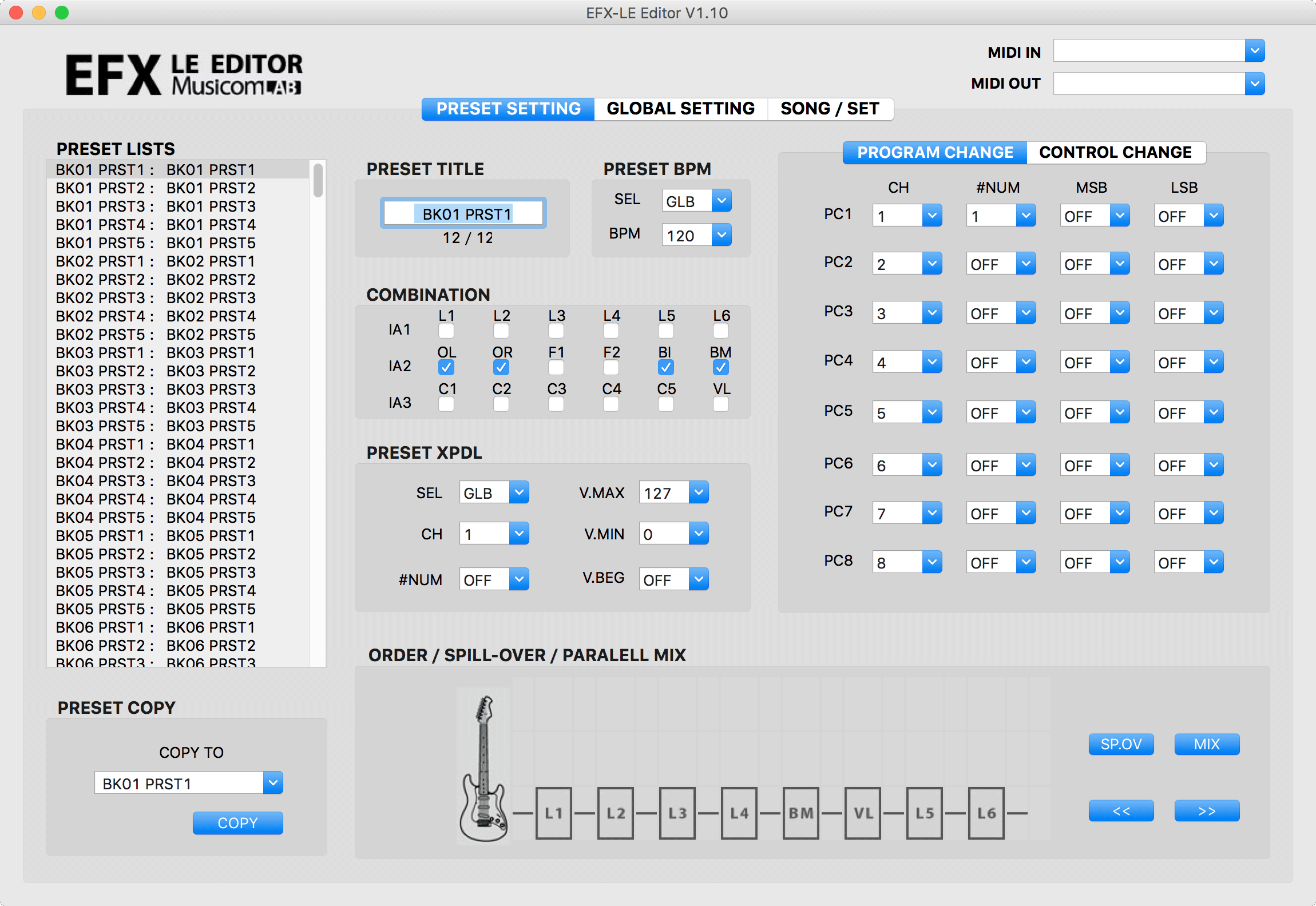 EFX-LE EDITOR