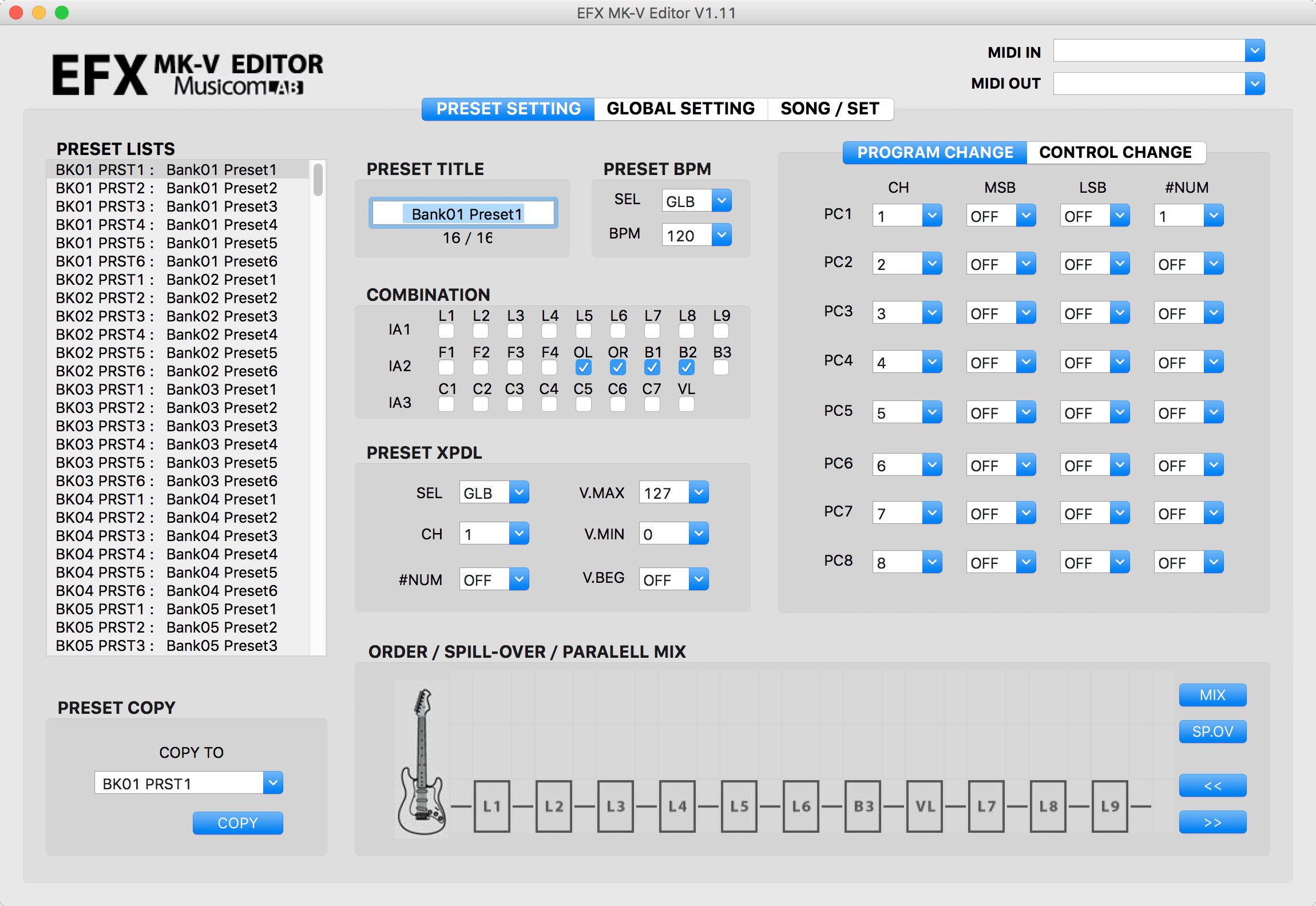 EFX MK-V EDITOR